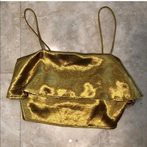 Golden cropped top
